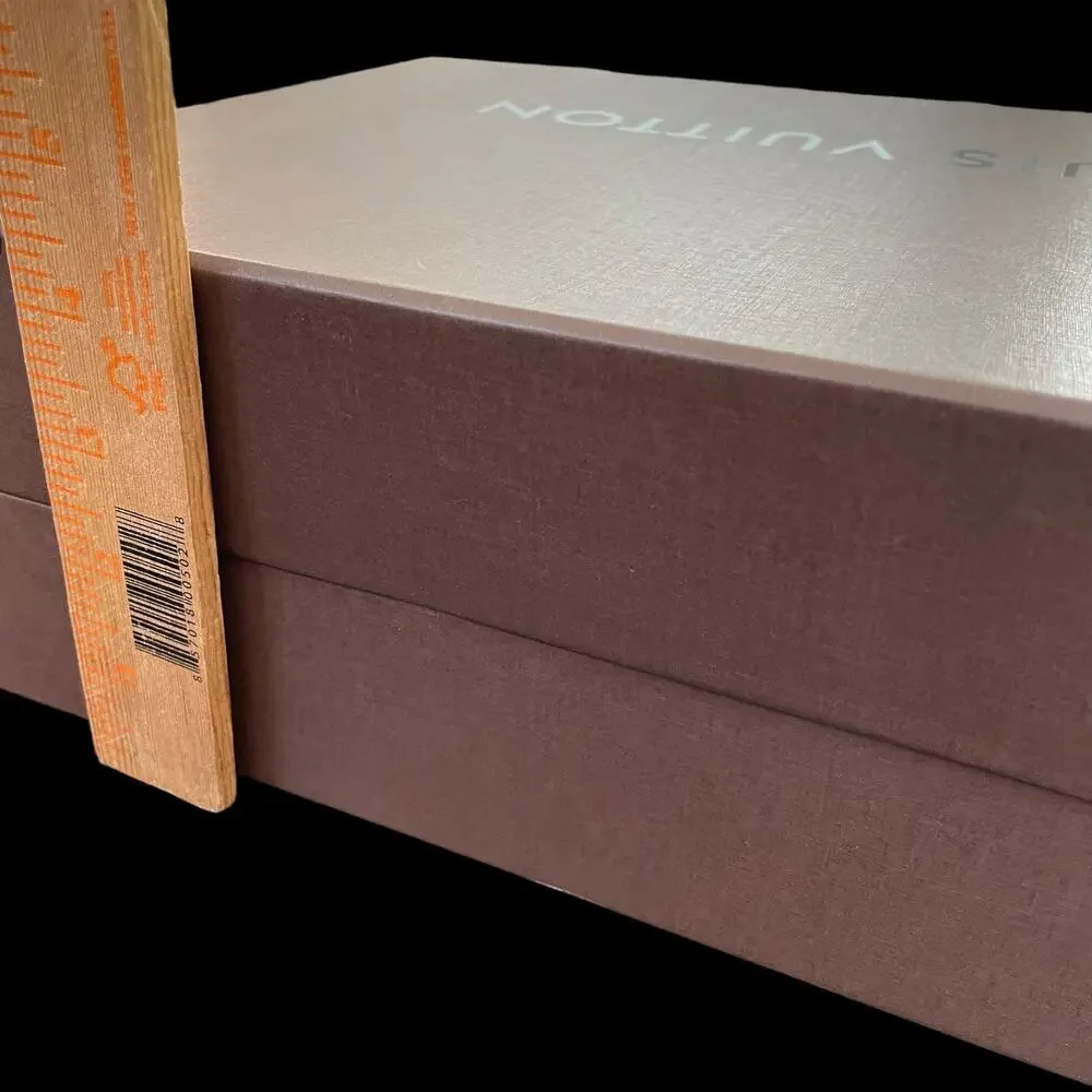 Louis Vuitton Gift Box Empty Storage Dark Brown Authentic Logo Flawed READ